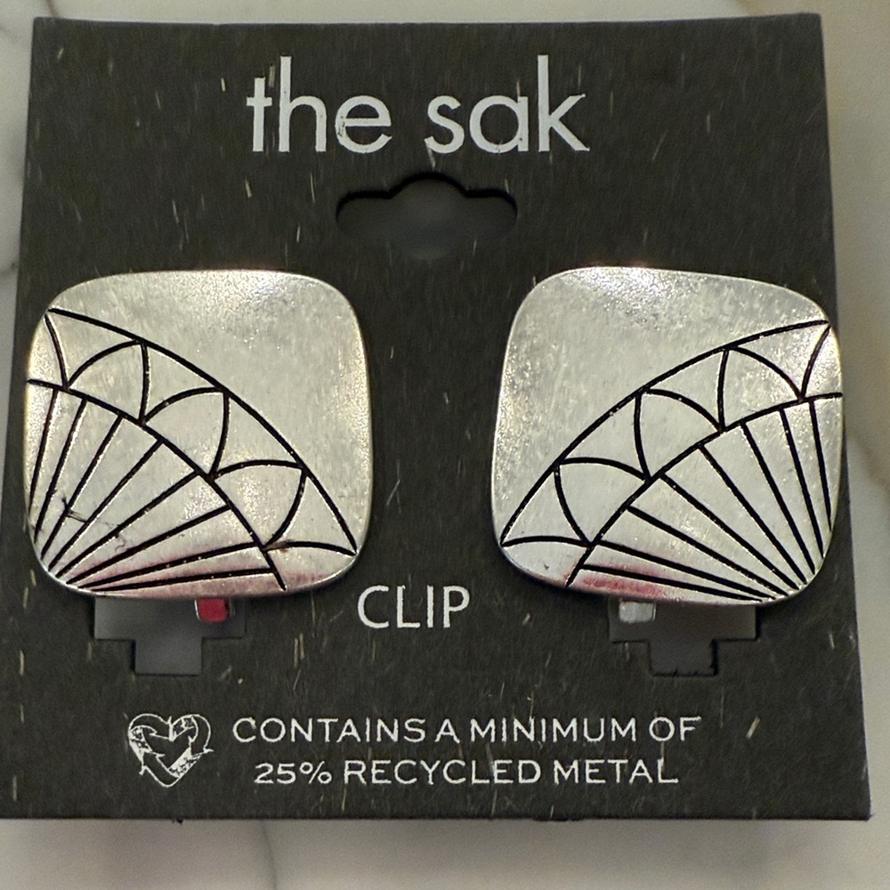 The Sak Silver Clip Earrings